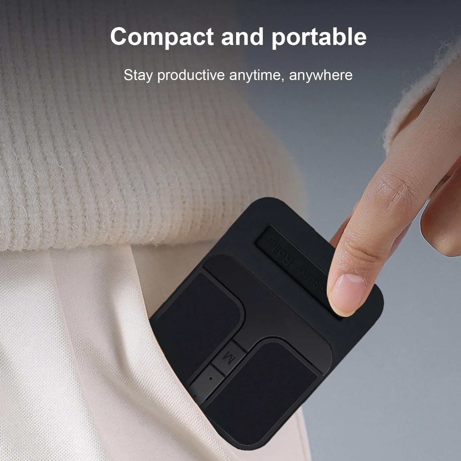 Yctze Mouse Bluetooth Compatto, Scorrimento Sensibile Alla Pressione Silenzioso, Connessione 3 in 1, for Lavoro Ufficio e Uso Quotidiano