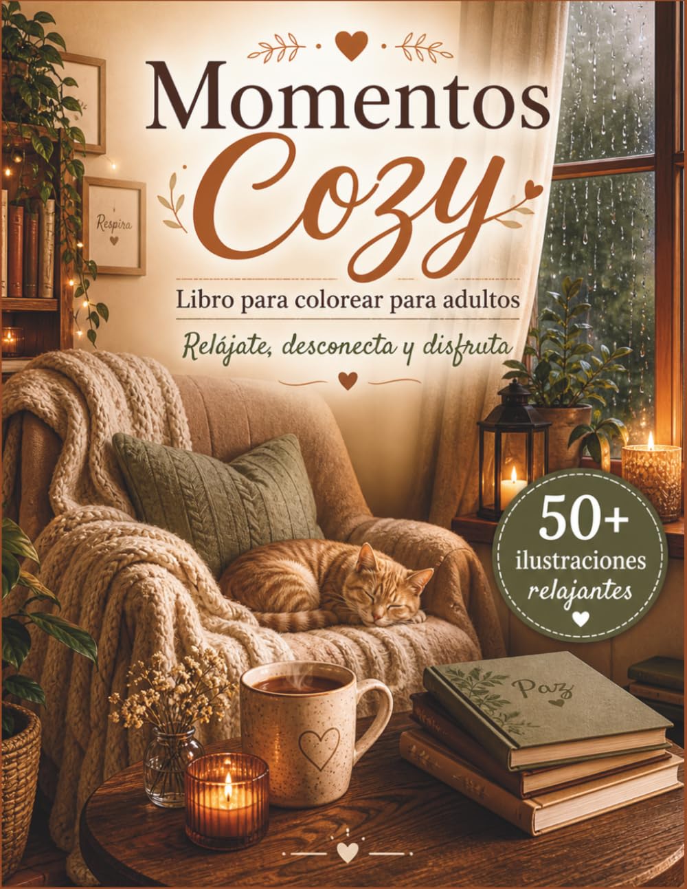 Momentos Cozy - Libro para colorear para adultos con escenas relajantes y acogedoras: Relájate, desconecta y disfruta de la vida tranquila con más de 50 ilustraciones antiestrés