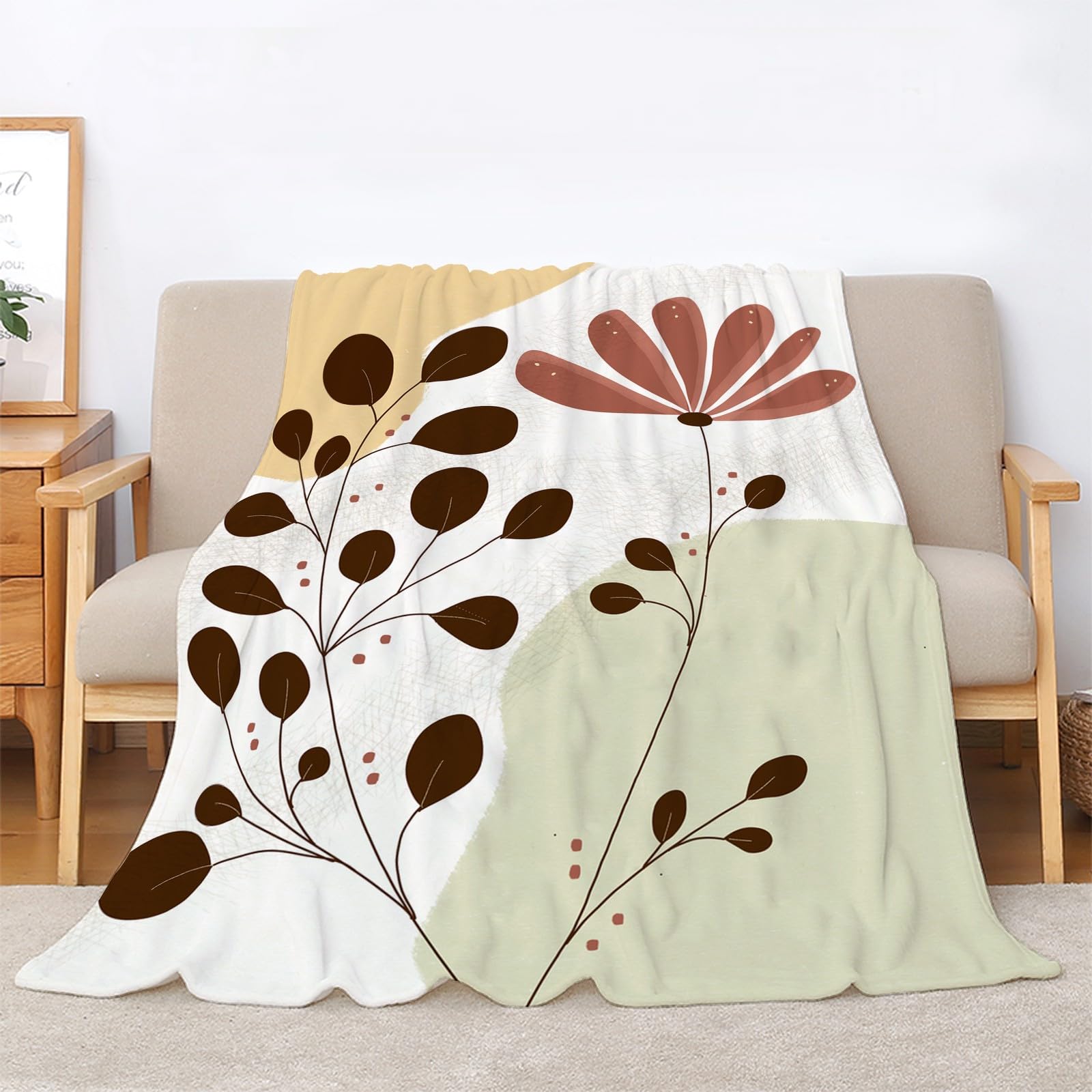 Kwiat Koce Nordic Style Koce Łóżko Pojedyncze Ciepło Miękkie Koce Sofa Puszysty Flanelowy 180 x 200 cm Na Wszystkie Pory Roku