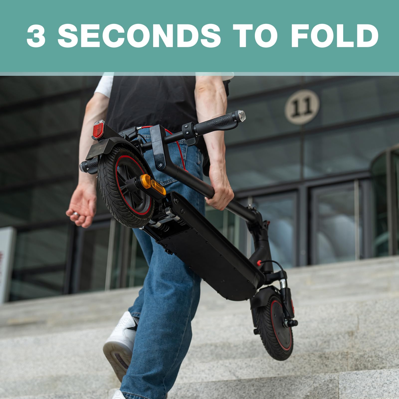 EVERCROSS EV85F Monopattino Elettrico Adulto, 8,5'' Scooter Elettrico Pieghevole - APP, Motore da 350W, Batteria da 7,8AH, Peso di 15KG, Carico Massimo 120KG, Doppio Freno, Doppio Ammortizzatore