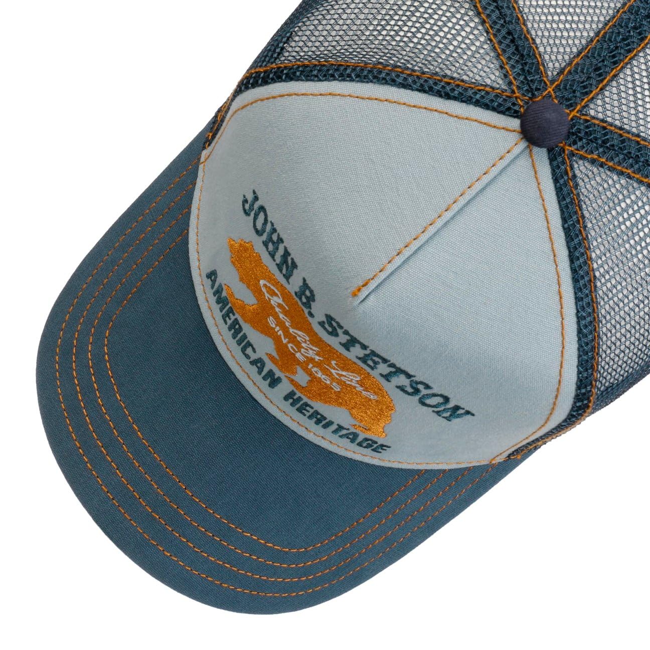Stetson Czapka JBS-Bear TruckerMężczyźni - z meshu baseball cap snapback Snapback, daszkiem wiosna-lato jesień-zima Wiosna Lato Jesień Zima - One Size niebieski