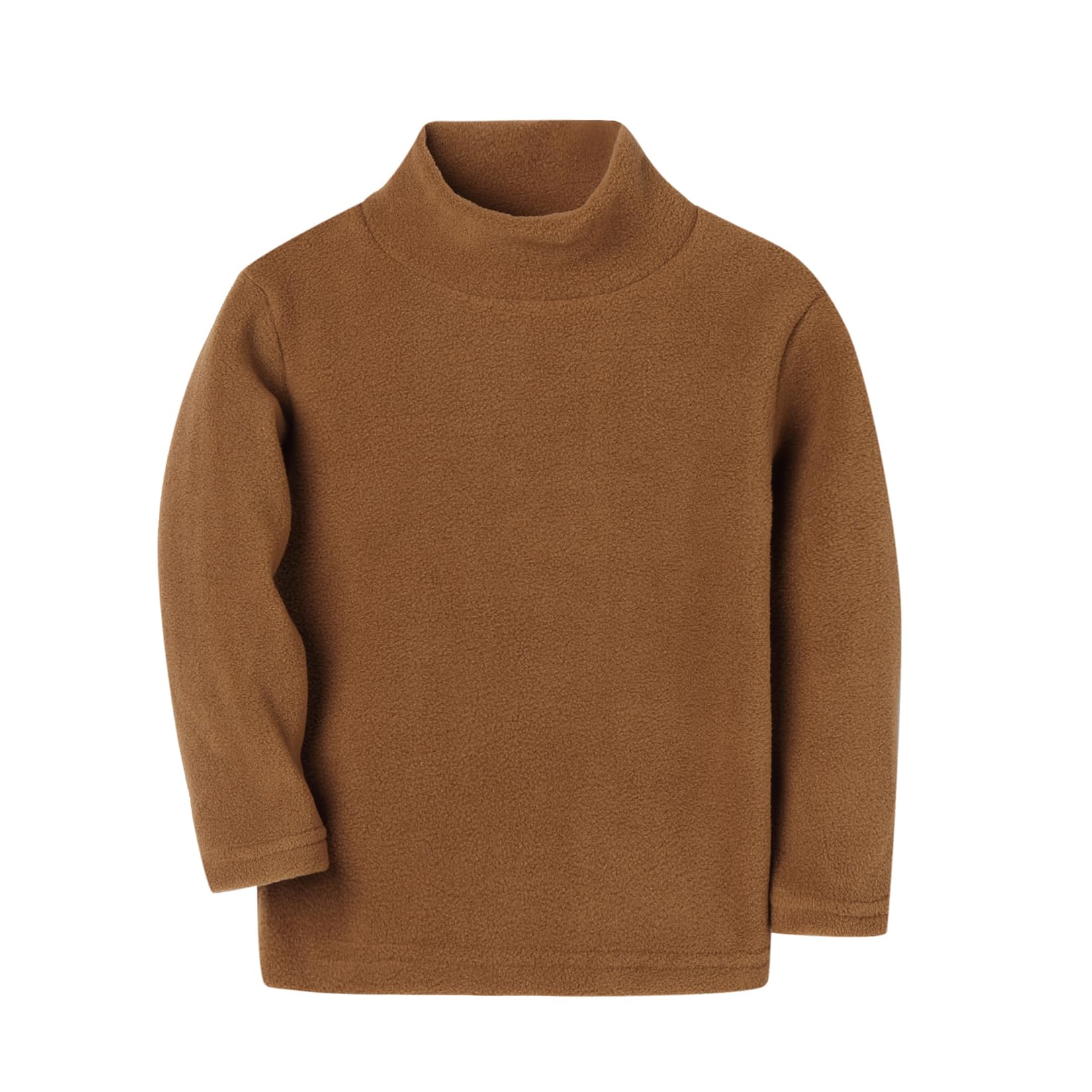 Mud Kingdom Kids Fleece Shirts High Collar Soft Tops Unisex