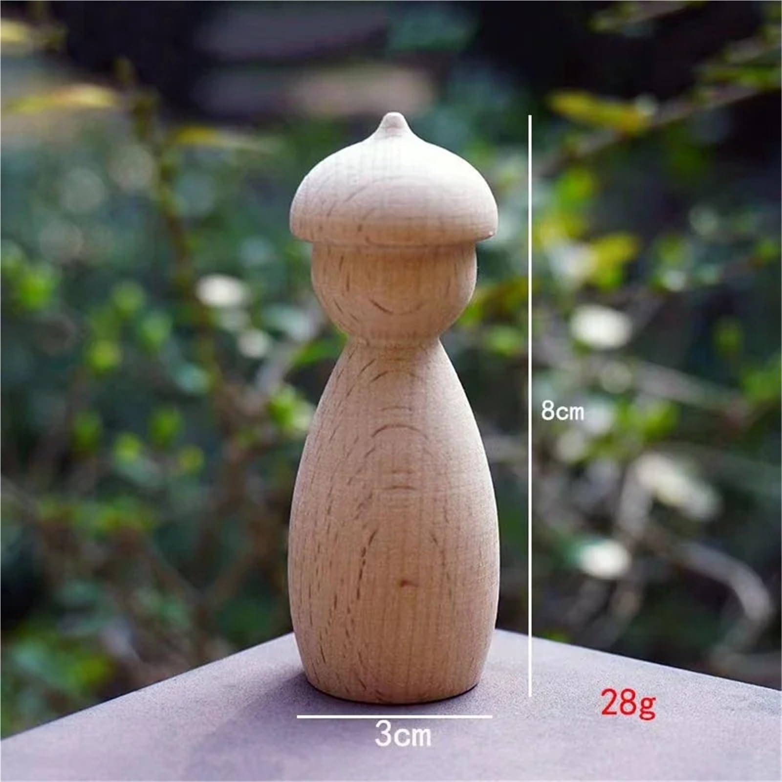 Muñecas de Madera Peg 20 piezas de decoración Madera, artesanías, formas sin terminar, muñecas con clavija Diy for del hogar pintada(Size 1)