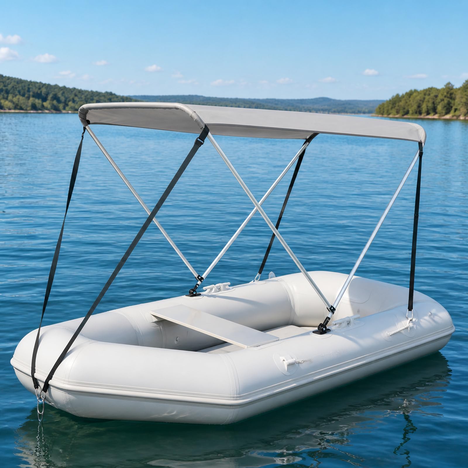 Tendalino per Barca,Bimini di Prua con Tendalino,Tendalino Parasole per Gommone,Estensione Tendalino Barca,Impermeabile,Resistenza allo Strappo,per Yachts,Motoscafi E Barche da Pesca