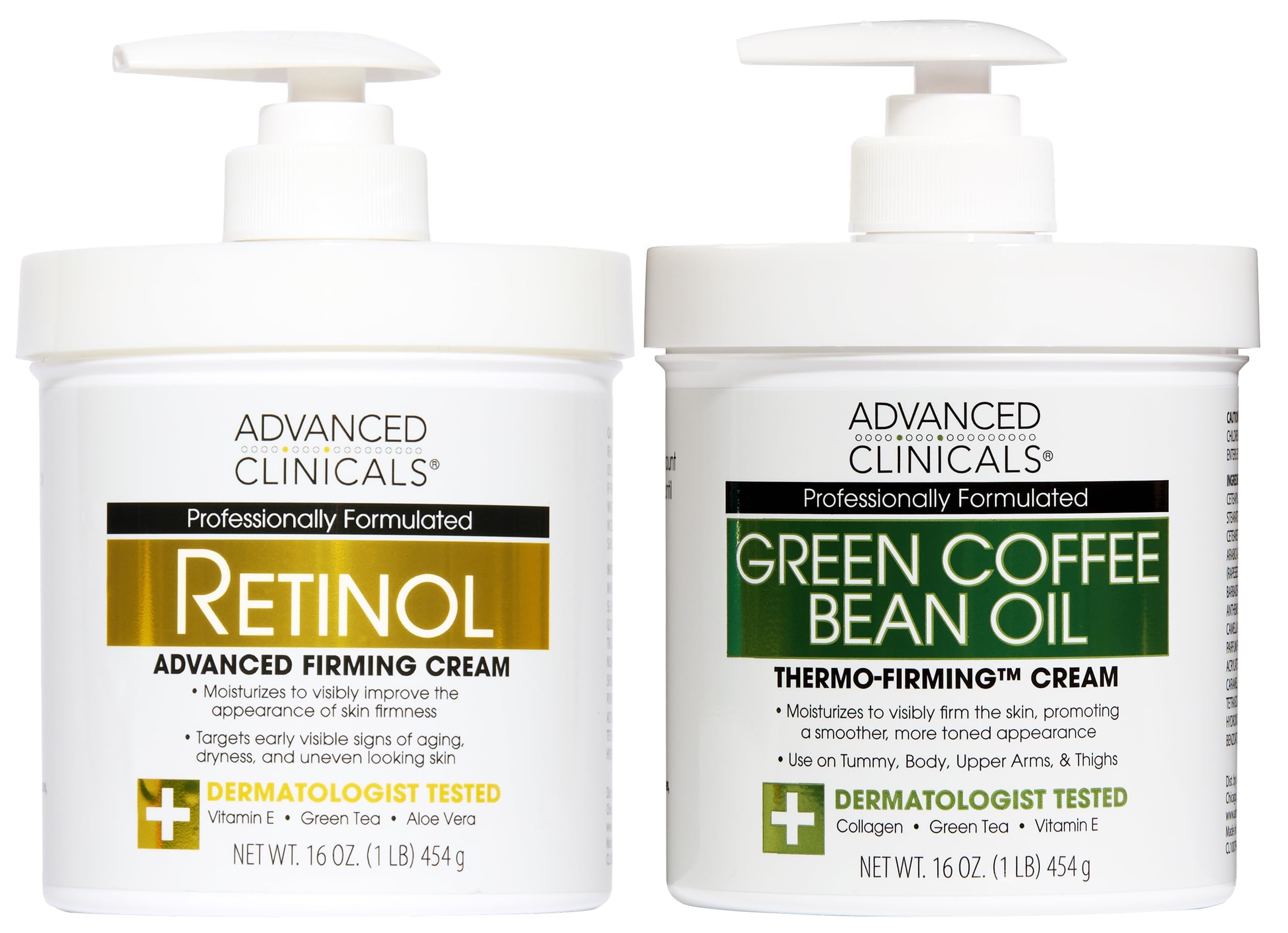 Amazon.com : Advanced Clinicals Retinol Body Cream + Green Coffee