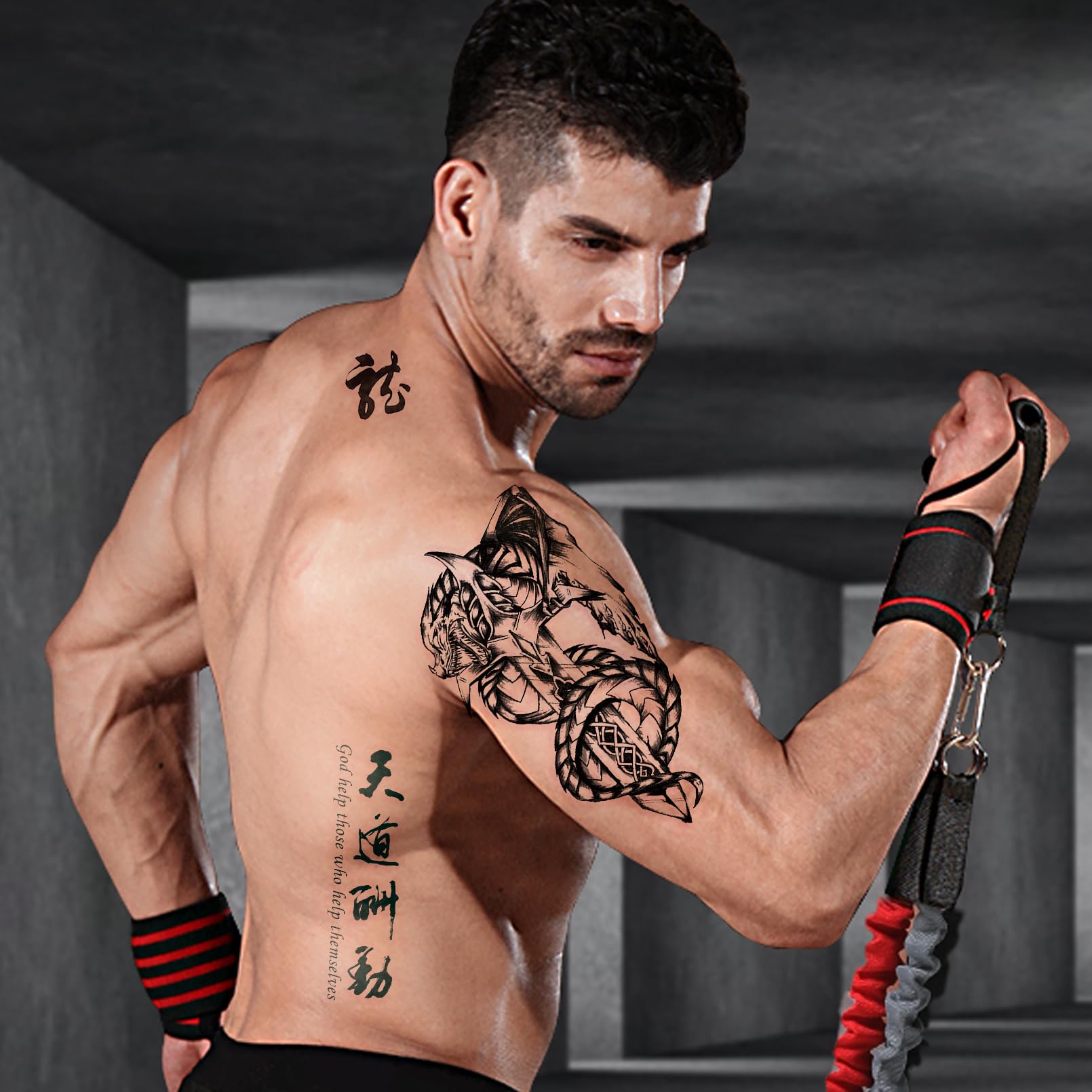 カスタム ブライス/ スポーティーラヴァーフィネス◆TATTOO Boy◆ Amazon.com : VERKSTAD Black Realistic Temporary Tattoos for Men