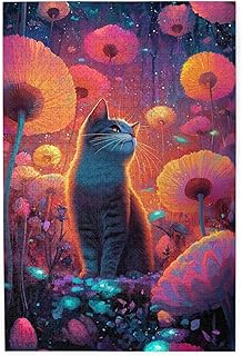 1000 pcs of Adult Wooden Jigsaw Puzzle,Kittens in puffballs,Brightly Colored,Enjoy Solving Process，Improve Intelligence and Observation,Exercise yourbrain，Gifts for Friends and Family