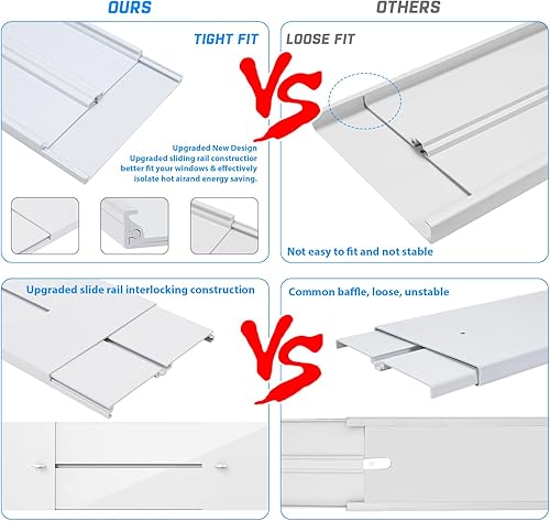 Miniatura 7 de Kit de conductos de ventana, kit de ventilación de ventana de 4 y 6 pulgadas, kit de sellado universal de ventana de CA portátil de 5.1 pulgadas5.9