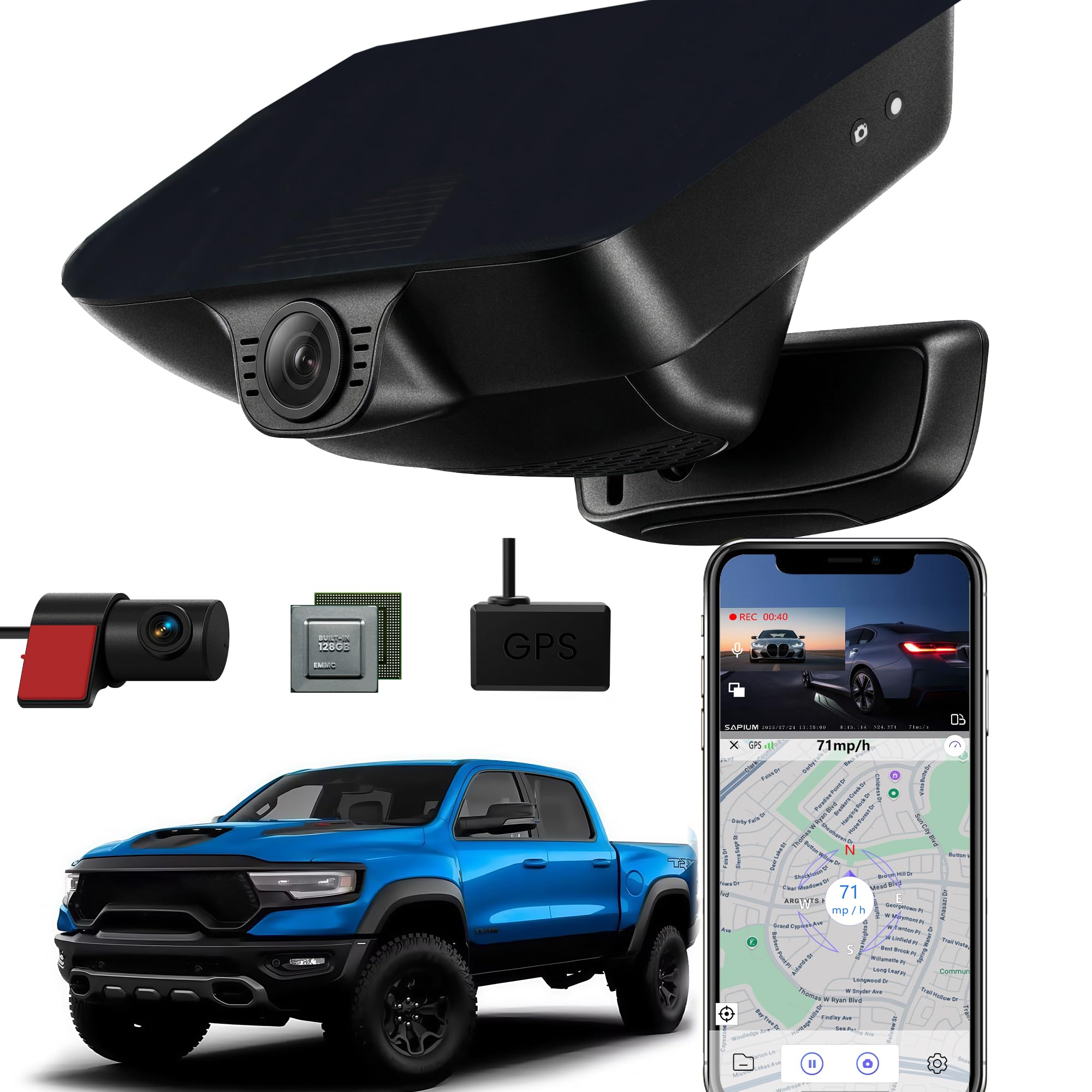 Photo 1 of QHI S87D Dash Cam for RAM 1500 (2019-2024)