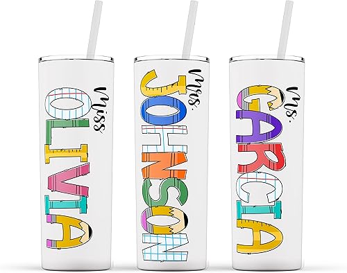 Personalized Teacher Tumbler-Preschool Teacher-Teacher Appreciation-Virtual Teacher Gift-Teacher Valentine Gift-Student Teacher Gift