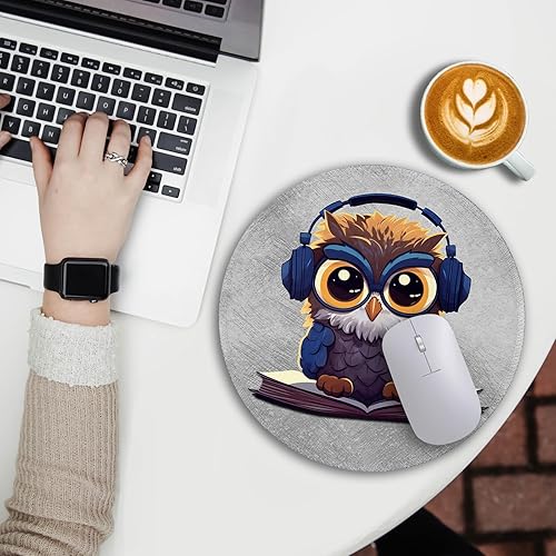 Miniatura 8 de Alfombrilla de mouse de mariposa con hongos, lindas alfombrillas de mouse pequeñas para escritorio, alfombrilla de mouse redonda de viaje para mouse