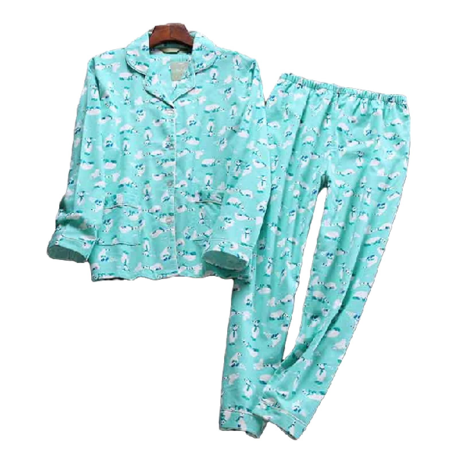 Vêtements de nuit et pyjamas pour femmes avec hauts à manches longues imprimés