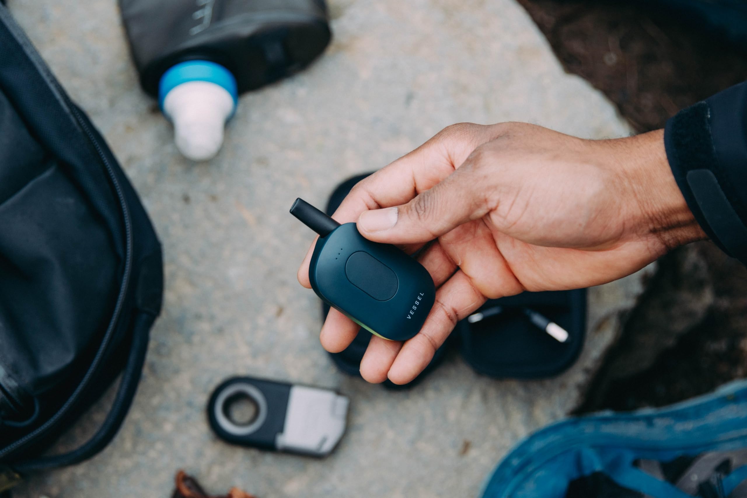 Vessel Compass 510 E-Zigarette Akku – Kompakter 550mAh Batterie mit 4 Spannungsstufen, USB-C, Drop-in Design & LED Anzeige – 510 Batterie – Rauchen, Vape, Verdampfer Pen für E-Liquid (Mojave)
