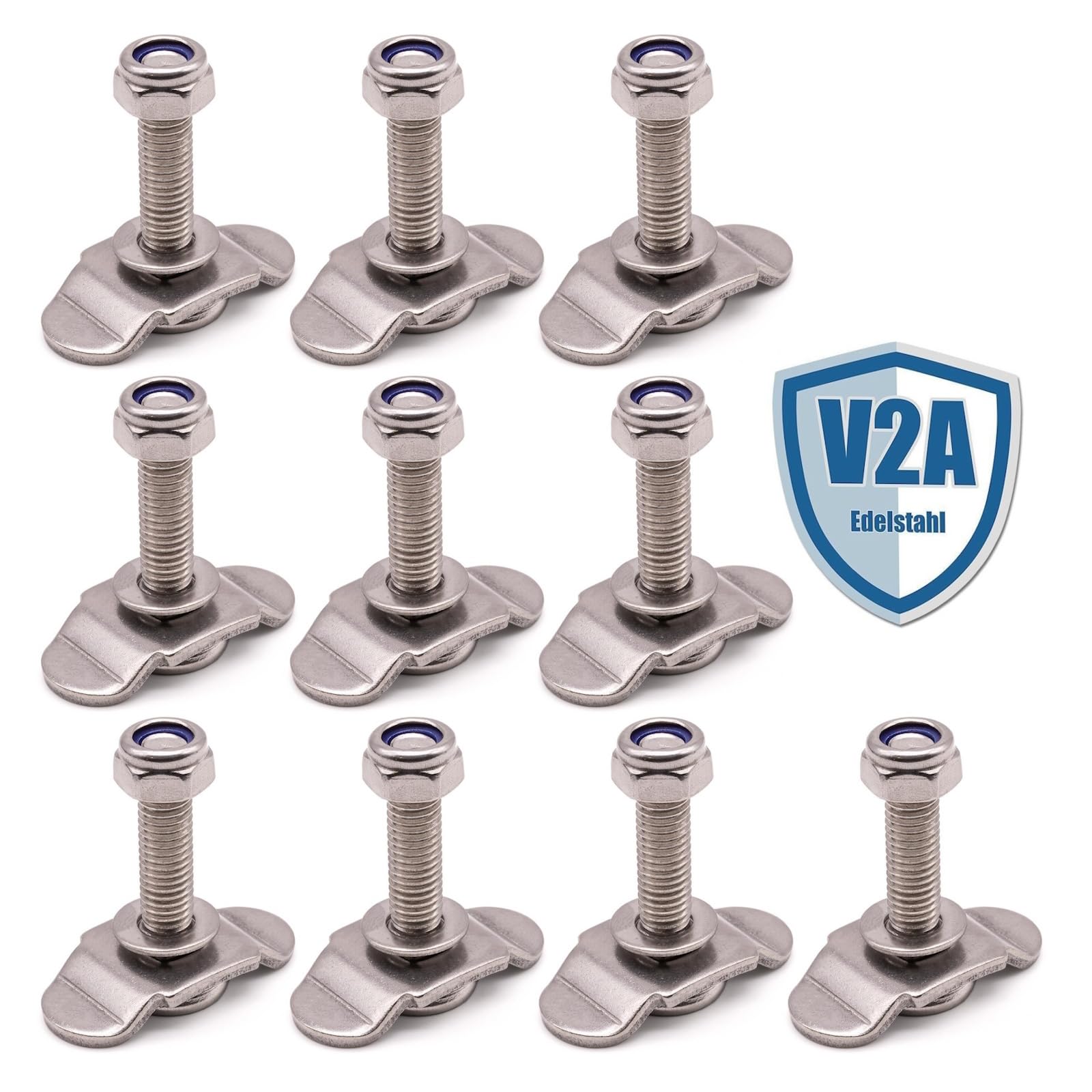 6 Stück M8x40 Airlineschiene Schraubfitting - Endbeschläge Für Zurrschienen