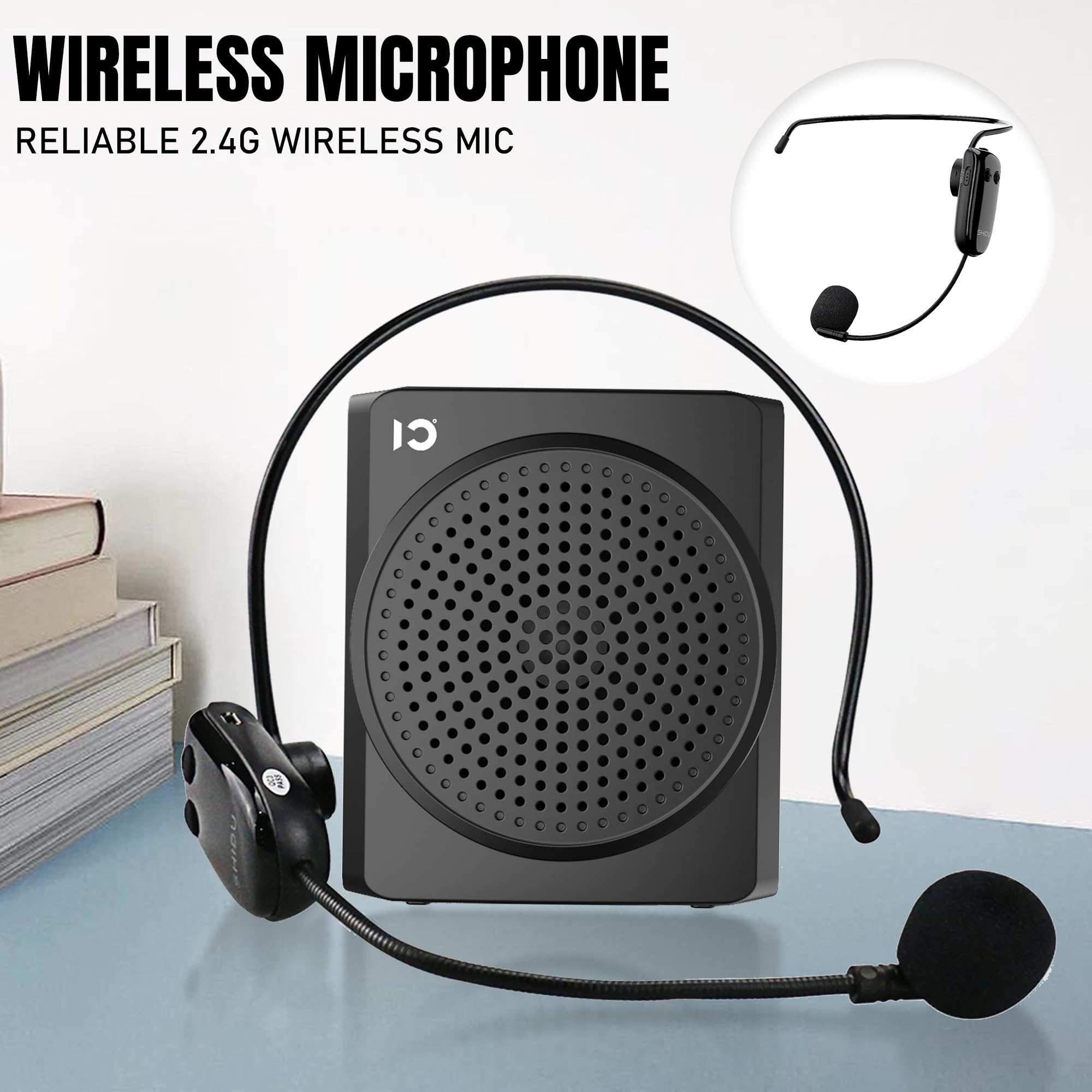 SHIDU S617 Mini Voice Amplifier - Wireless & Rechargeable -4