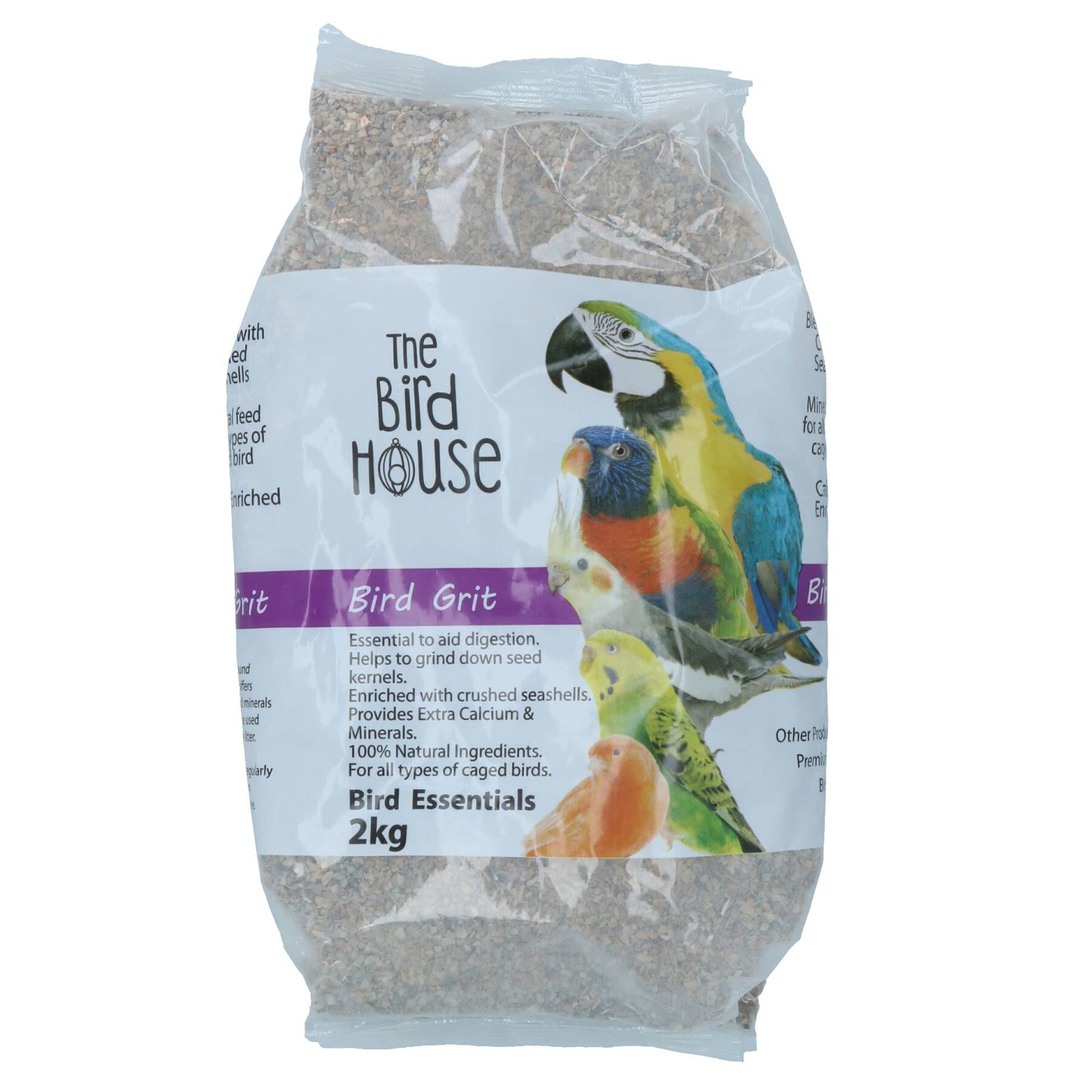 Litière pour cage à oiseaux 2 kg avec huîtres moulues calcium et minéraux Lot de 2