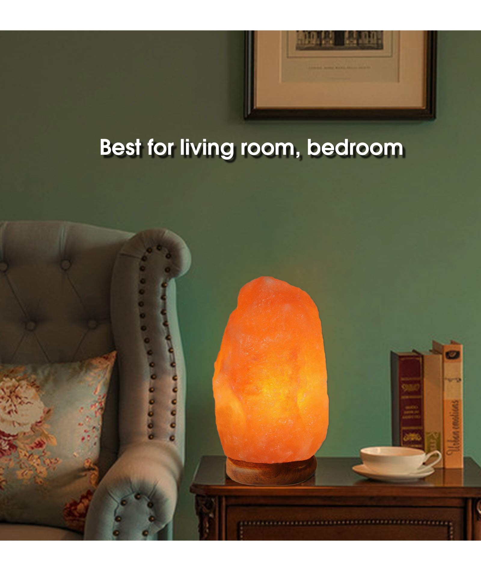 Amazon | Himalayan塩ランプNatural Glow Crystal Rock with UL Listed