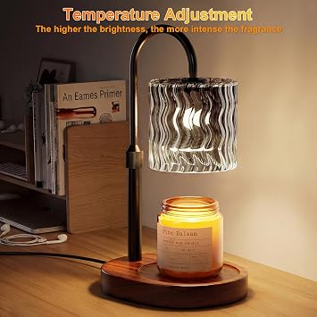 Candle Warmer Lamp - Dimmable & Timer with 2 Bulbs for Jar Candles [Energy Class E]