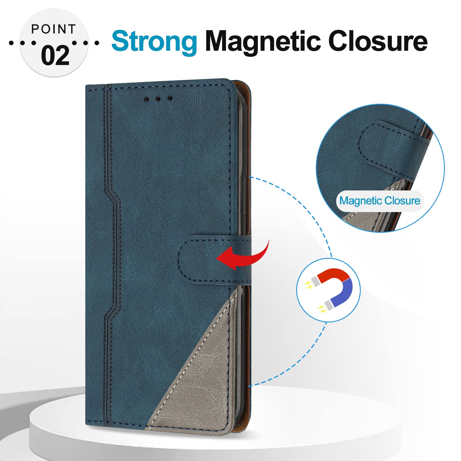 Cover A Libro Portafoglio Per Xiaomi Redmi 8 – Pelle PU Con Disegno Lupo E Meteore – Custodia Magnetica Antiurto