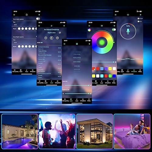 Miniatura 7 de Soporte de TV LED para TV de 7565 pulgadas, consola de TV moderna de alto brillo, centro de entretenimiento con almacenamiento y luces LED para sala