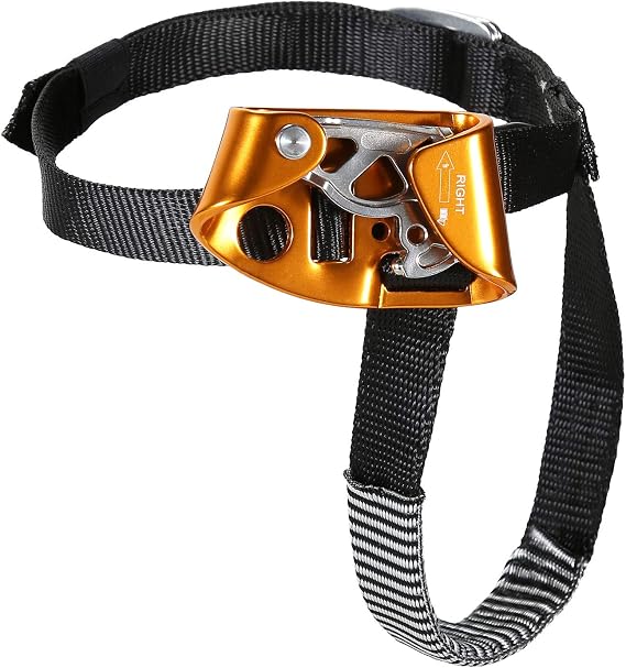 WILDKEN Climbing Ascender Fall Protection Belay Device Climbing Rope Grab, Foot Ascender Outdoor Mountaineering Tree Arborist Climbing Rappelling Equip