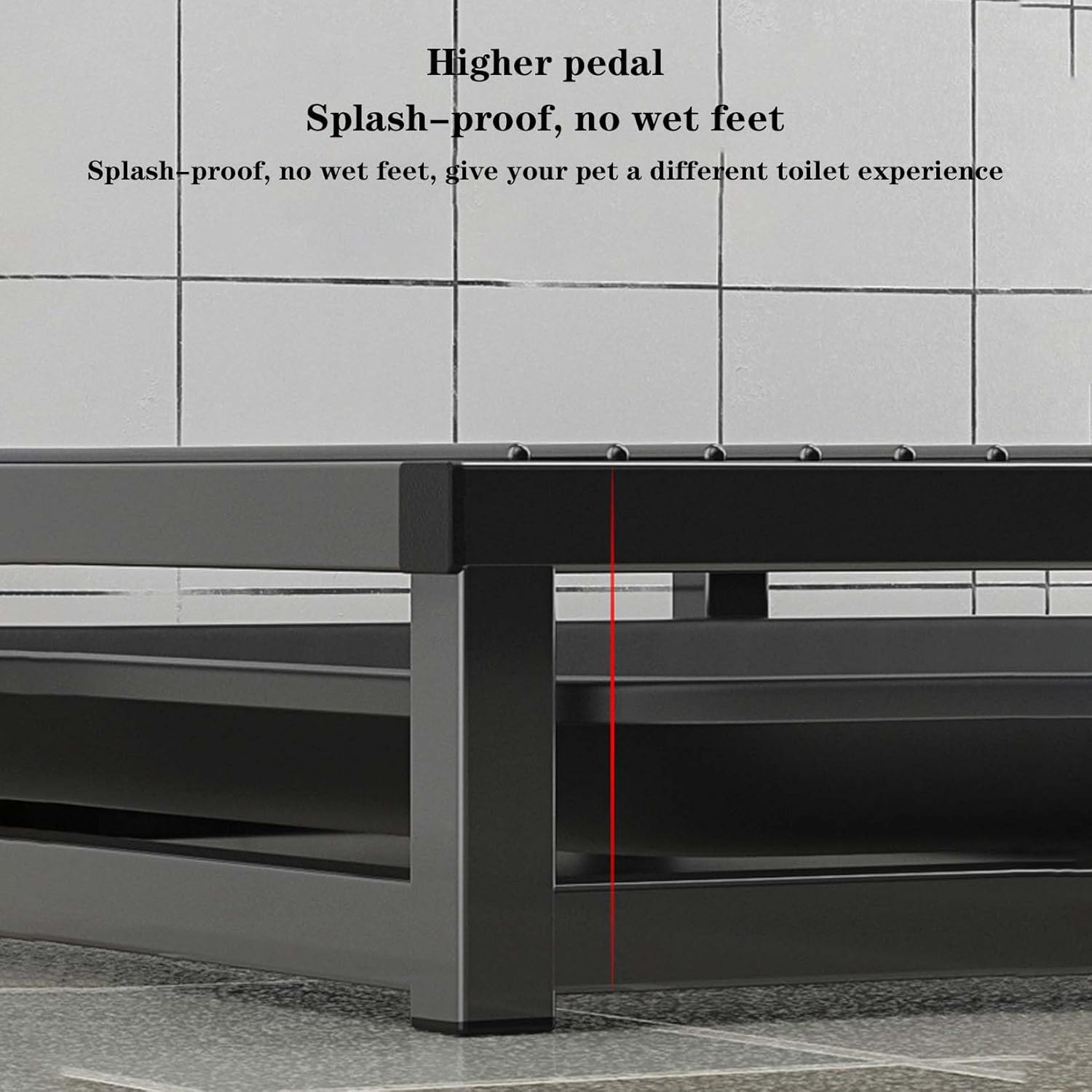 BNEI Dog Litter Box, Bottom Drawer, Easy to Clean, Black (B)