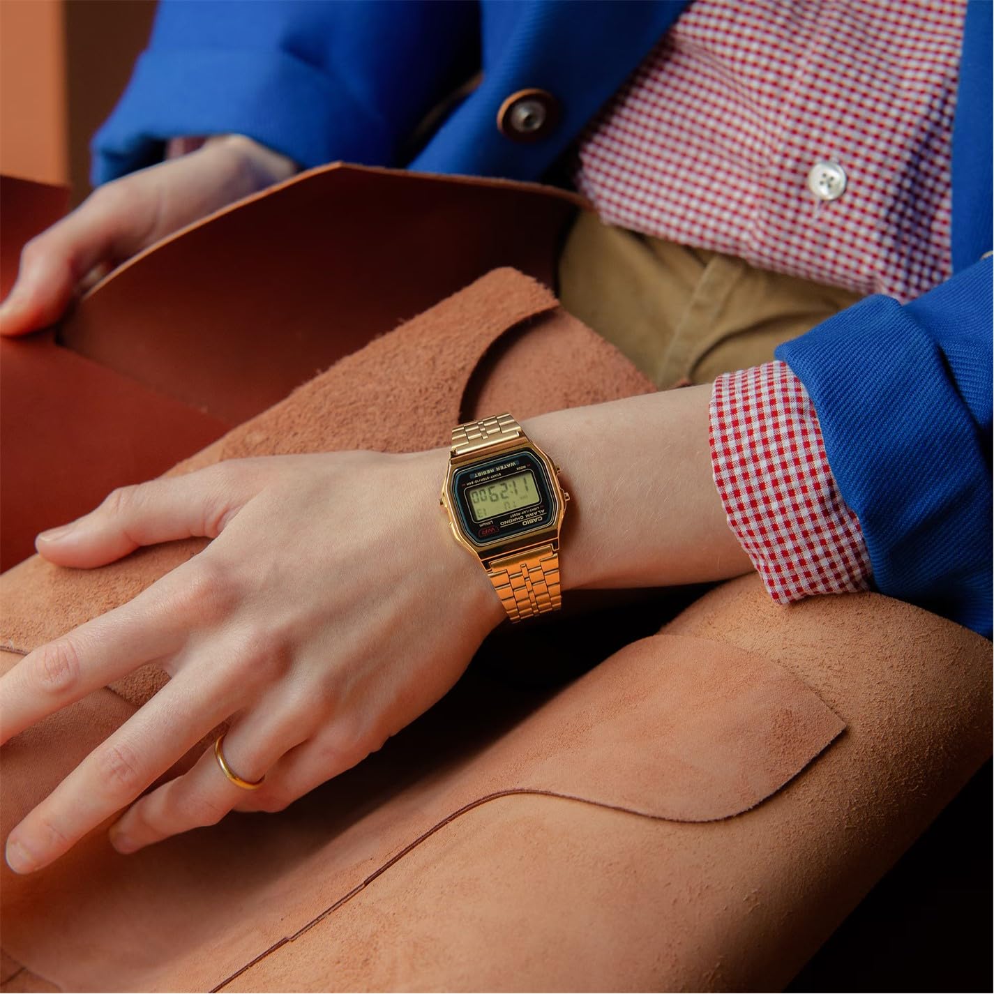 Orologio Casio Uomo A159WGAE-1EF - Design Retr&ograve; Con Cinturino In Acciaio