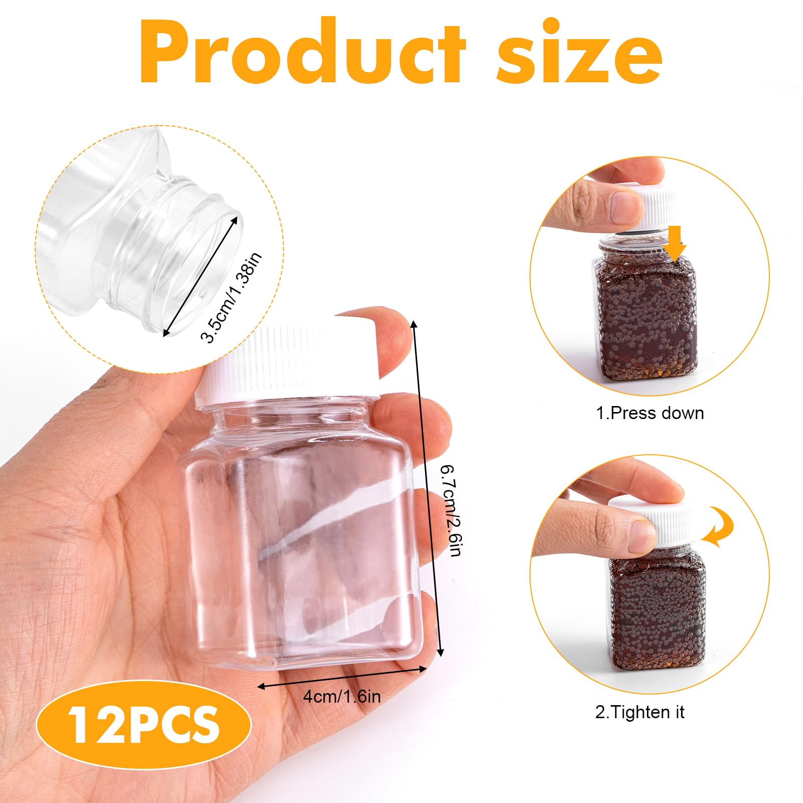 Lot De 12 Petites Bouteilles En Plastique 100ml Avec Couvercle - Bouteilles Voyage Transparents