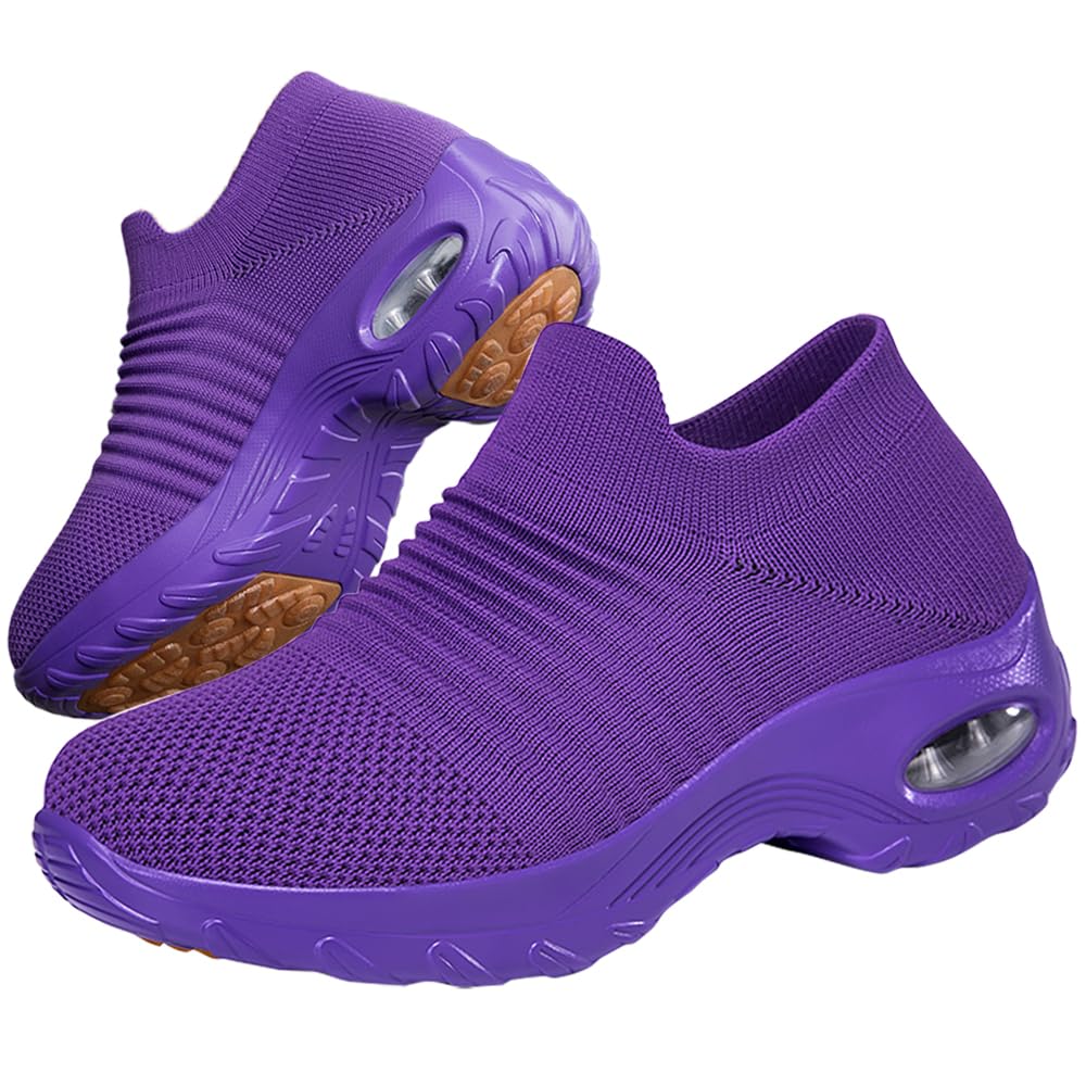 Non Slip Work Shoes Women, Slip On Sneakers Women,Work Shoes Walking Gym Nurse Mesh Casua…