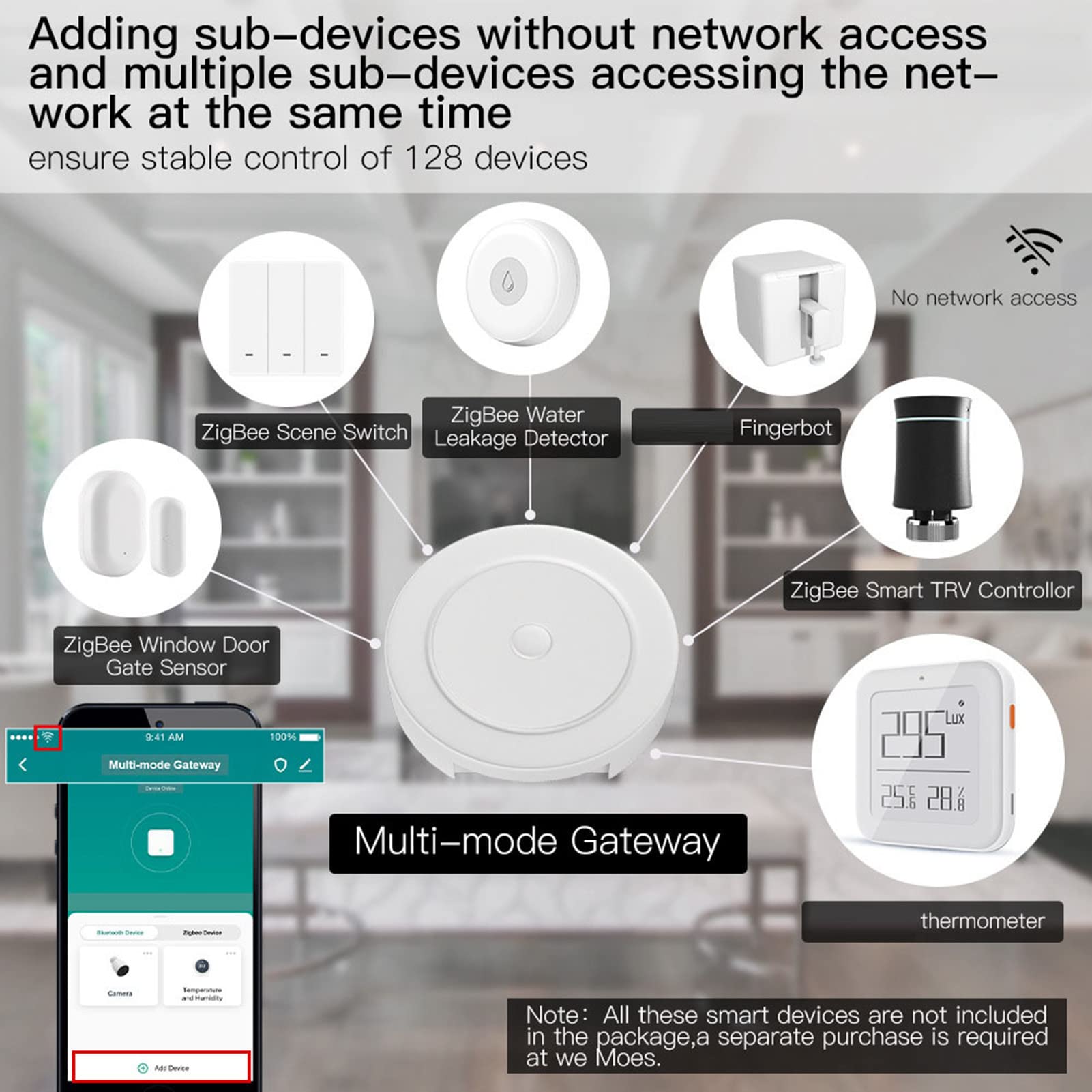 ZigBee et Bluetooth Mesh Gateway Hub : Passerelle Smart Hub Multiprotocole, Contrôle Vocal Tuya ZigBee Hub Via Alexa et Home, Télécommande Compatible avec Tous Les Tuya