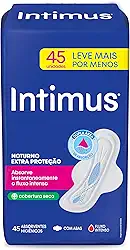 Intimus® Absorvente Noturno Extra Proteção Cobertura Seca, 45 unidades