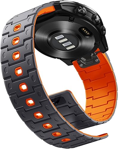 Miniatura 10 de Bandletic Compatible con Garmin Fenix 6X/7X Banda, Banda de Reloj Magnética de Silicona Suave Quickfit de 26mm de Reemplazo para Fenix 8 51mm/7X 6X