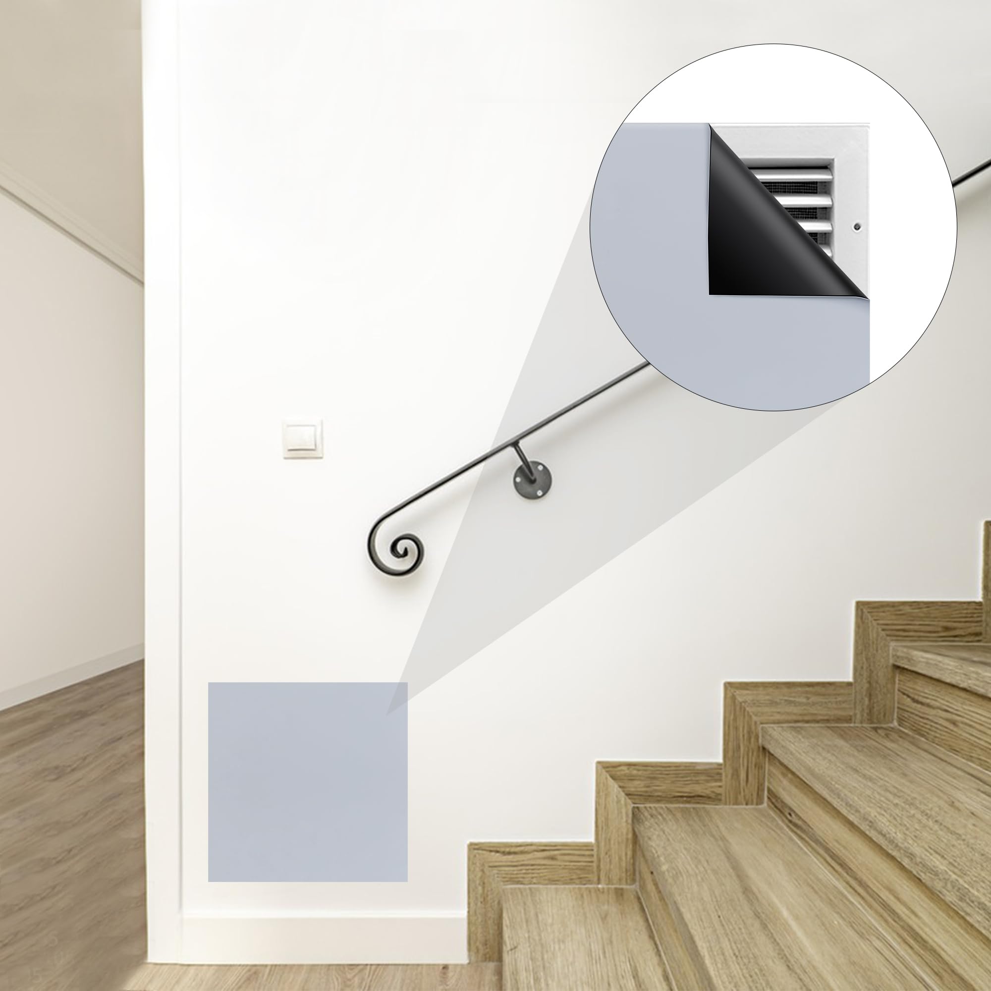 4 cubiertas de ventilación magnéticas fuertes de 13.8 x 13.8 pulgadas, cubierta magnética extra gruesa de 63 mm, cubiertas cuadradas de sellado de ventilación para el hogar, pared, techo,