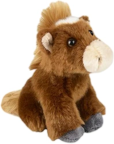 Forest & Twelfth Caballo de peluche de 6 pulgadas, juguete de peluche suave, lindo animal de peluche para niños y niñas, pequeños animales de