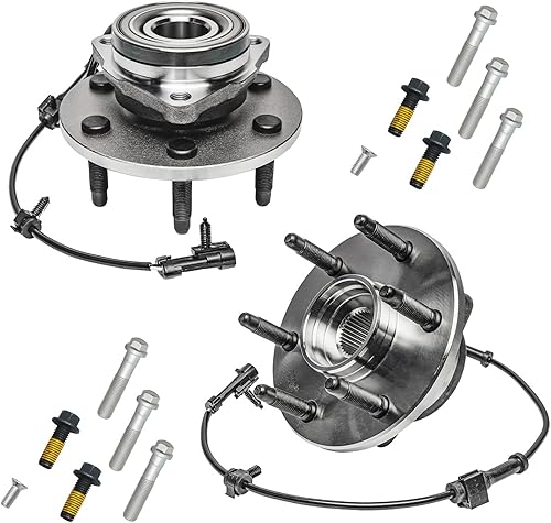 Miniatura 318 de Detroit Axle - Kit de cubos de rodamiento de rueda delantera de 6 piezas para Dodge Dart 2013-2016, Chrysler 200 2015-2017, 2 cojinetes de rueda