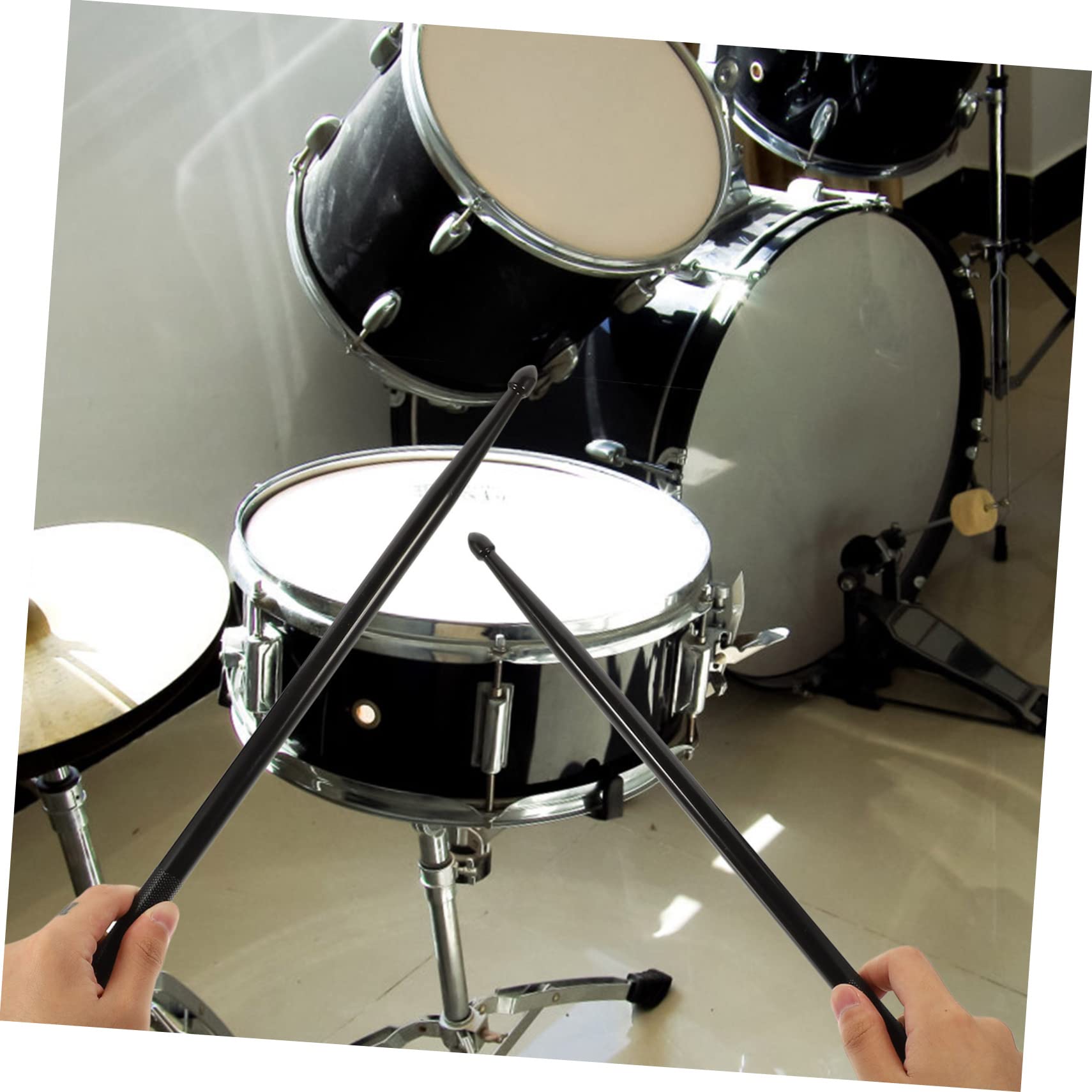 2 Pairs Baguettes De Batterie En Plastique Bâton Percussion Instrument