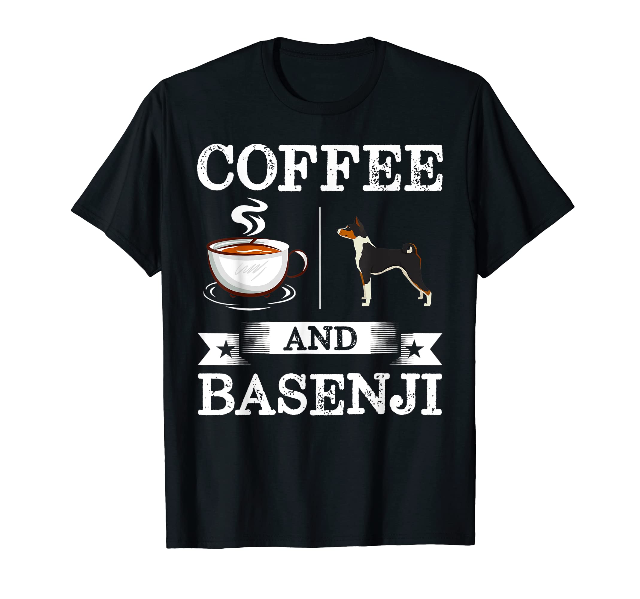 Basenji Shirt Coffee And Basenji Cute Dog Gift T-Shirt