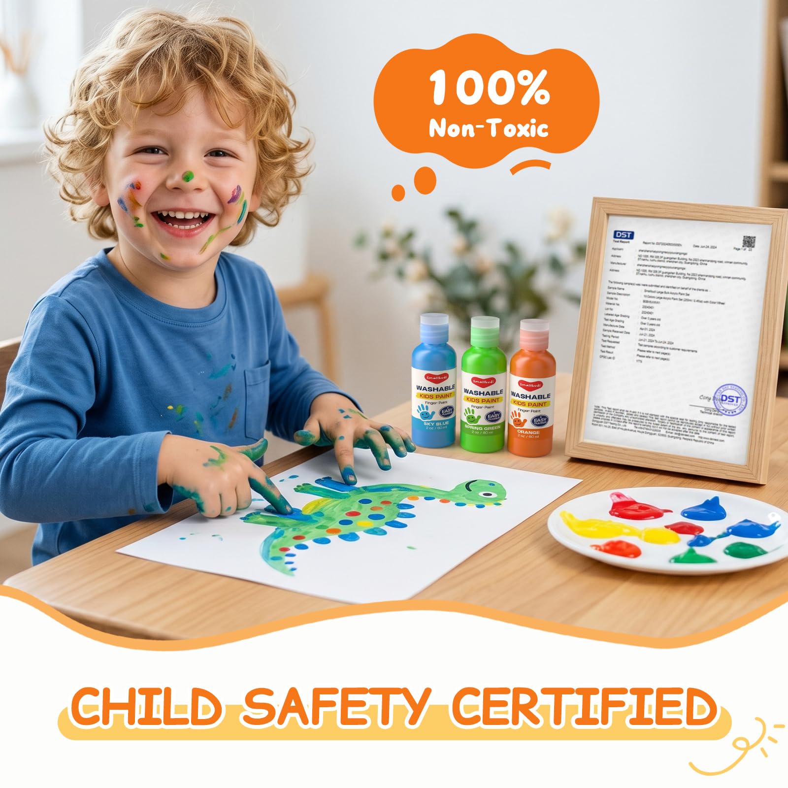 Smallbudi Finger Paint Set - 12 Colors -5