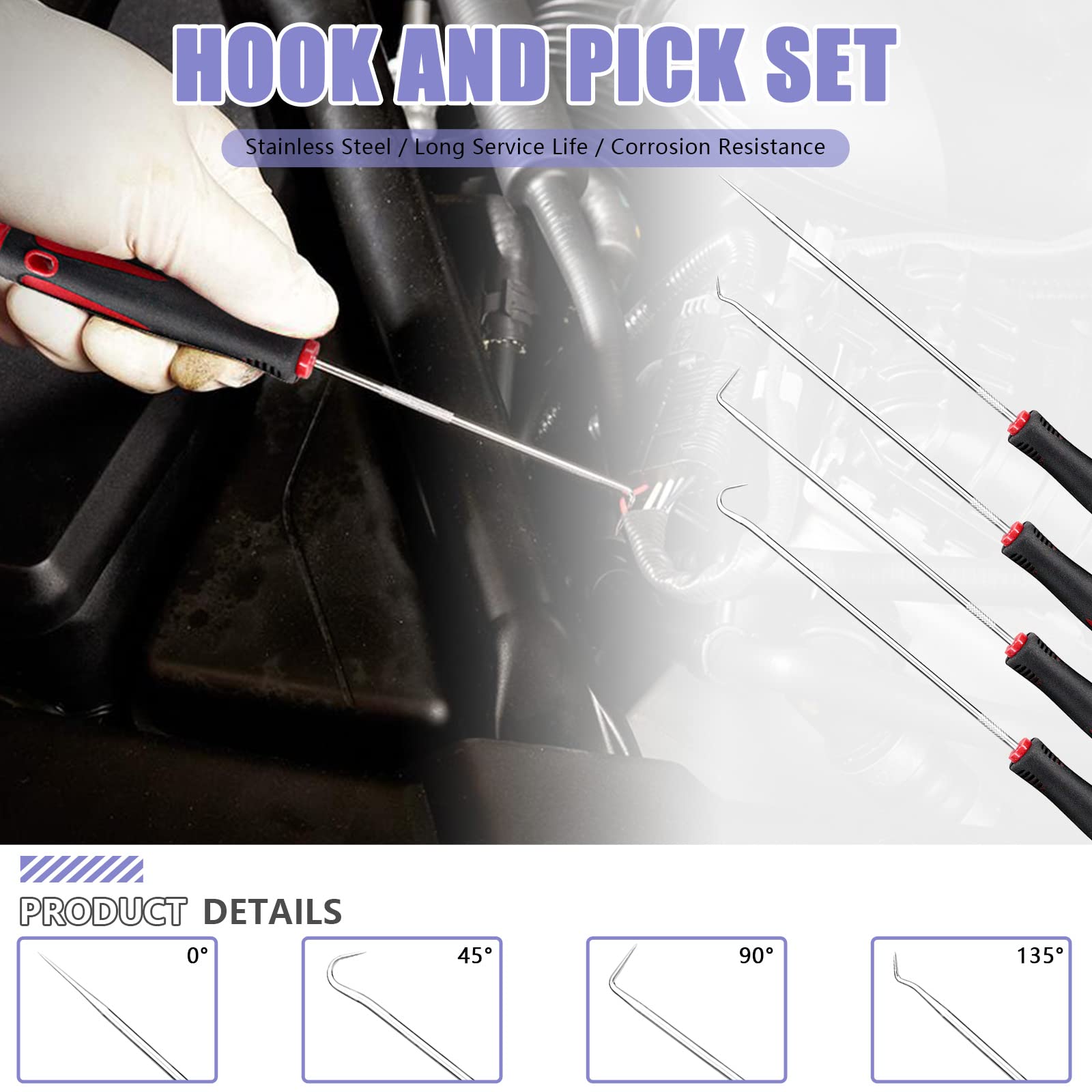 Swpeet Rondella O-Ring universale SAE e metrica 834 pezzi con kit assortimento lungo e corto e gancio, anello in gomma nitrilica SAE Rondella O-Ring in gomma metrica per impianti idraulici