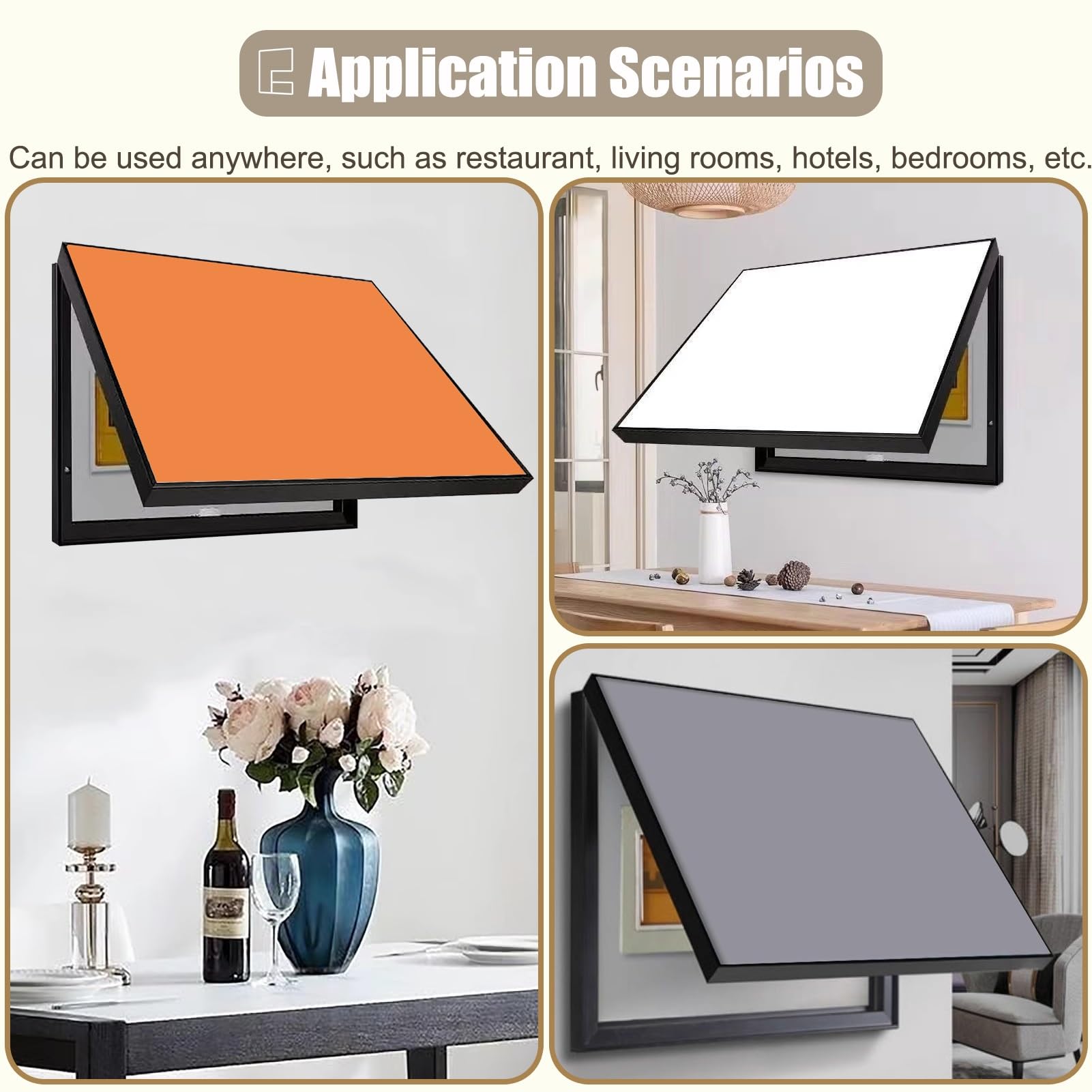 Copri Cassaforte a Muro Copertura Decorativa per Scatola Interruttori Nascosta per Homeline, Copertura per Contatore Elettrico da Esterno in Legno e PVC, Coperchio a Riba
