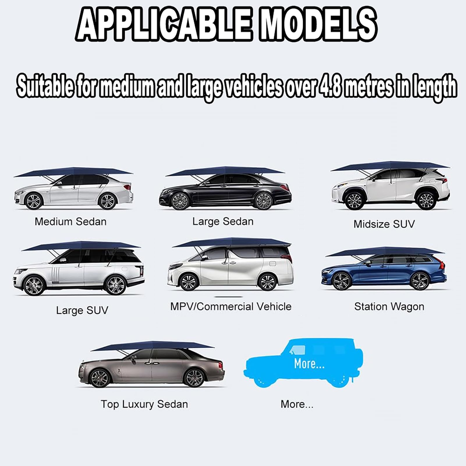 Tenda per Auto Completamente Automatica, Portatile per Auto, Copertura Mobile per tettoia