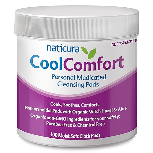 Naticura CoolComfort - Almohadillas de limpieza personal con hamamelis orgánico y aloe vera toallitas totalmente naturales y de acción rápida para disponible en Yaxa Colombia