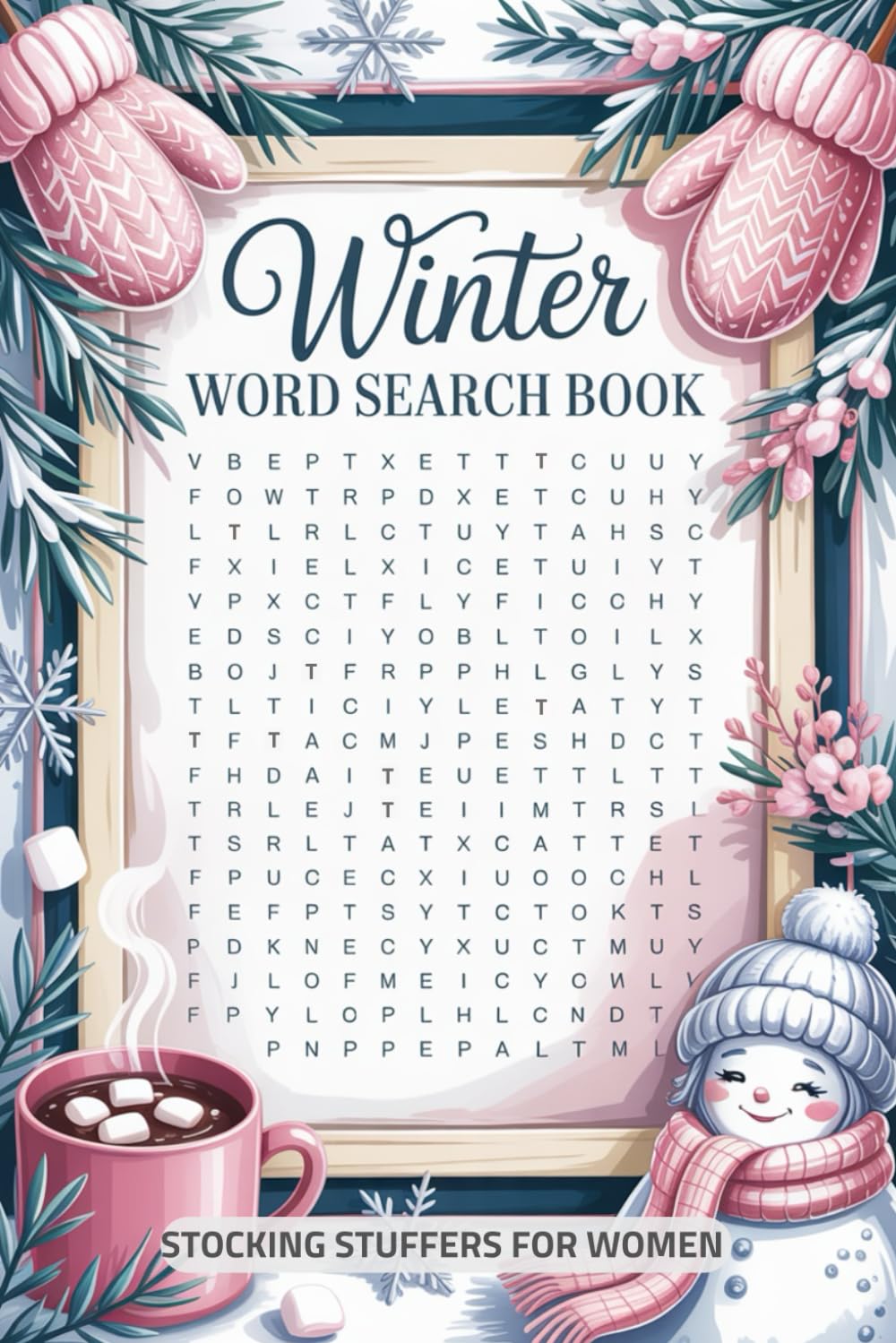 Stocking Stuffers for Women: Winter Word Search Book: 1500 Find Puzzles with Solutions, Christmas Gift Idea for Her
