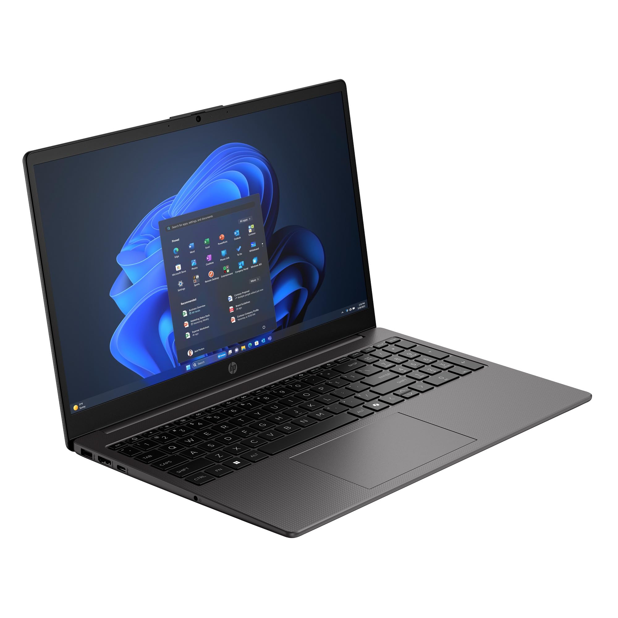 HP 250R G10 Notebook 15,6 Zoll FHD Laptop Intel Core 5 120U 8GB RAM 512GB SSD Windows 11 Pro WLAN Business Notebook