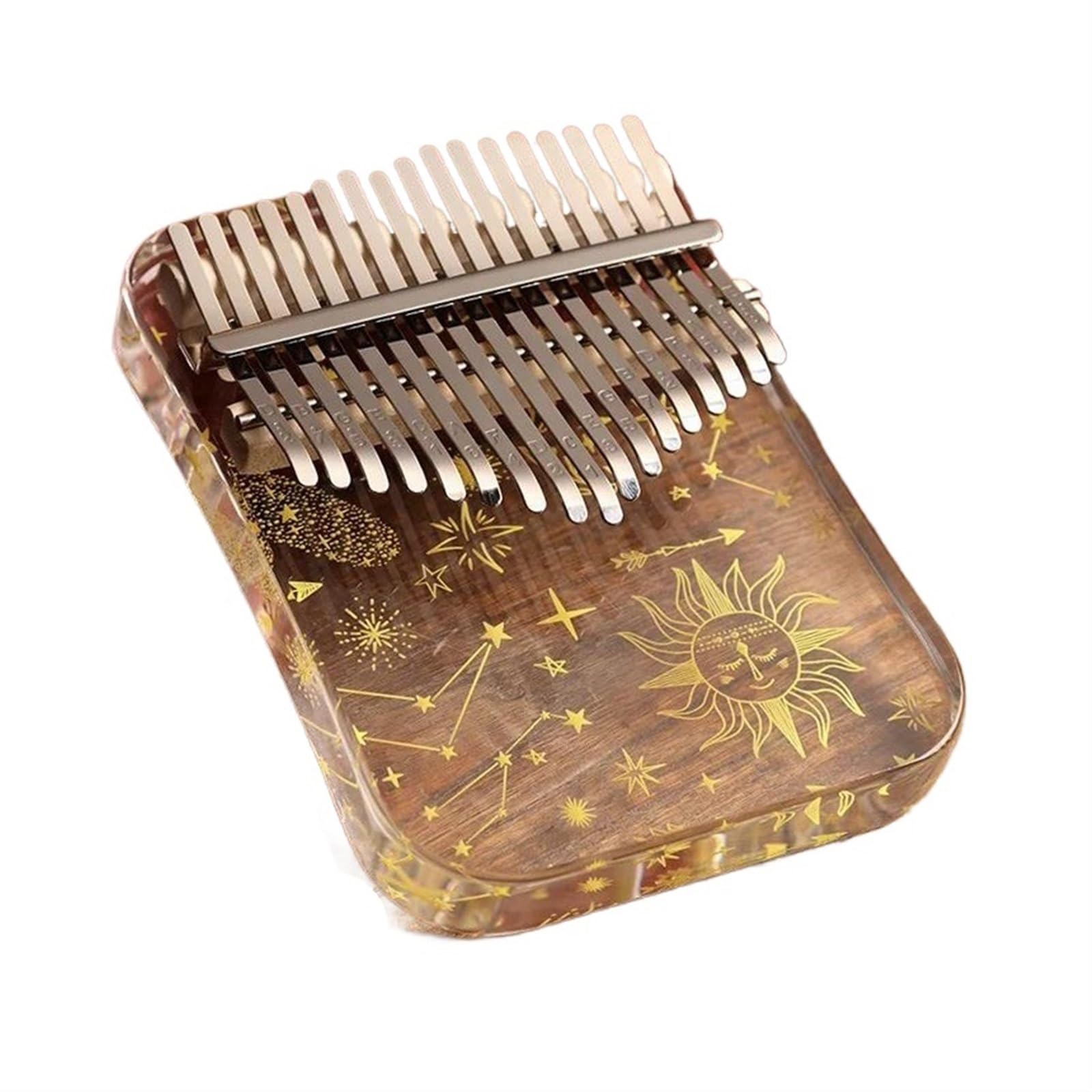 Pianino Kciukowe Kalimba 21-klawiszowy Profesjonalny Fortepian Kciukowy 21-klawiszowy Kalimba Akrylowy Instrument Klawiszowy Kciukowy(B)