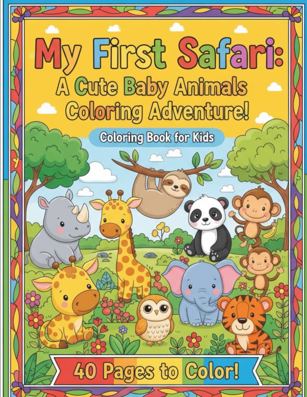 Little Paws, Big Fun: An Adorable Baby Animals Coloring Book for Kids"