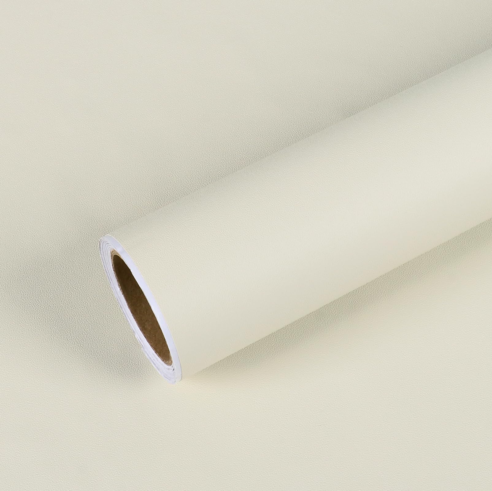 Muebles viejos como nuevos usando papel tapiz autoadhesivo blanco crema VEELIKE para cocina