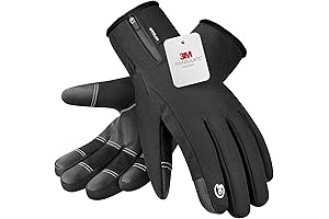 5-Layer Insulated Waterproof Thin Ski Gloves for Cold Weather