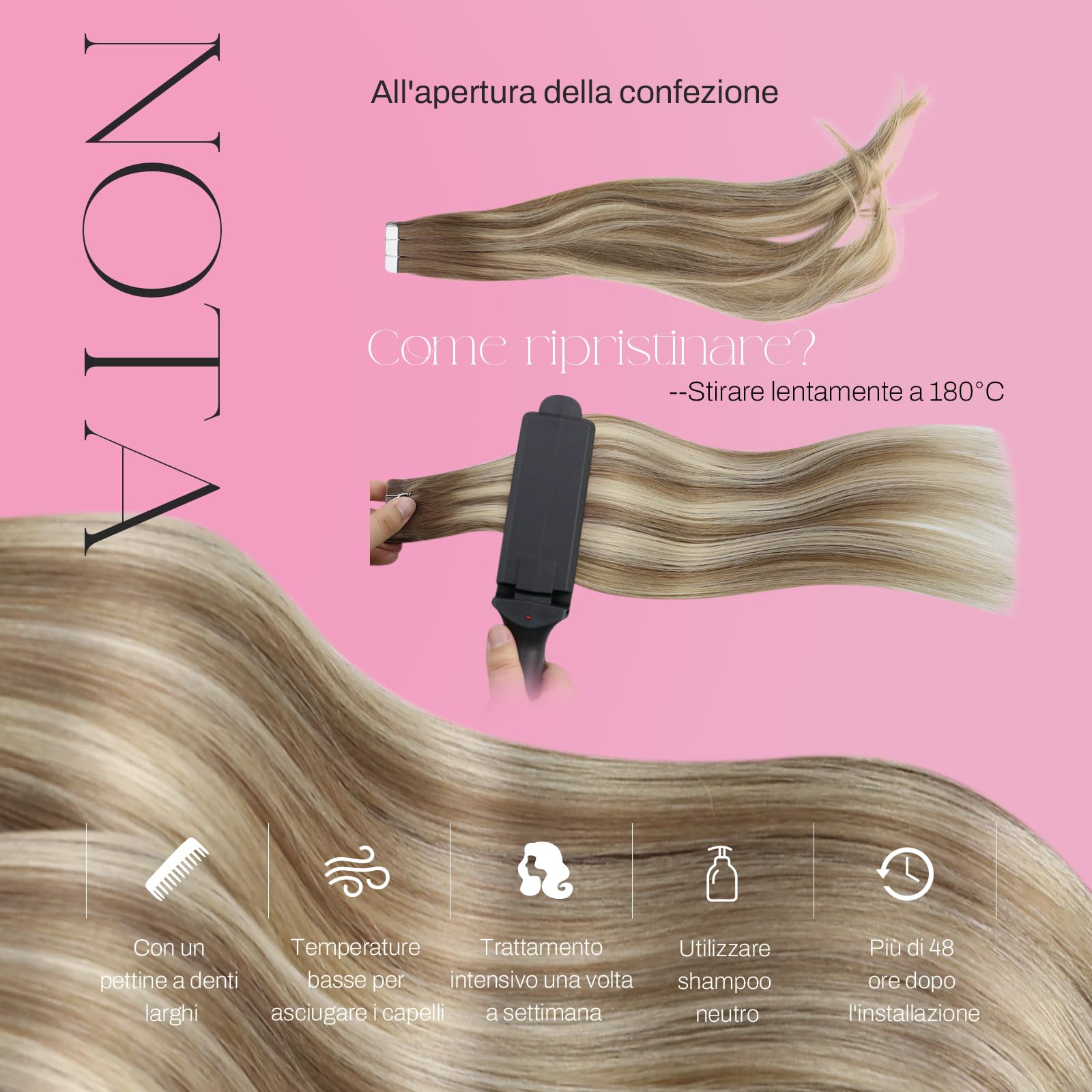 Moresoo Extension Biadesive Capelli Veri Invisibili #8/22/8 30cm 30g 20pz