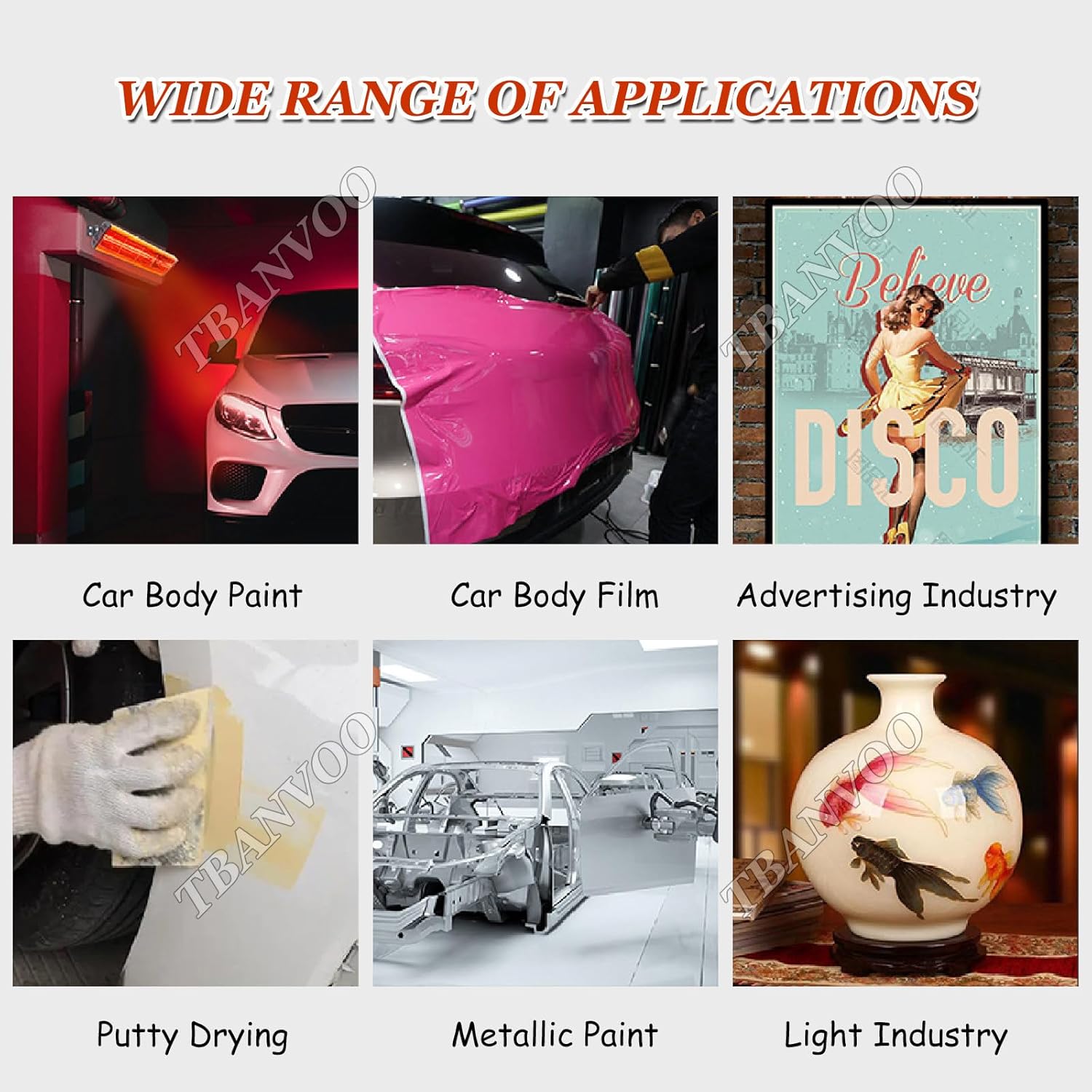 Solar Paint Drying Lamp, 1050W Shortwave Infrared Paint Curing Lamp with Timer for Car Body Repair, Height Adjustable, Foldable Storage,110V